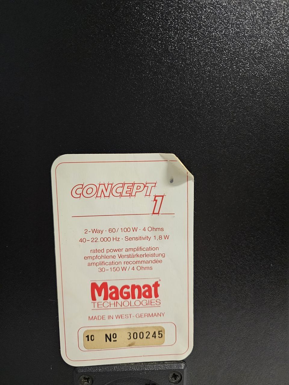 Kolumny stereo Magnat Koncepcja 1, 150 Watt
