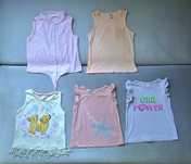 T-shirty dziewczęce bez rękawka H&M, Sinsay, Little Kids roz.128,134