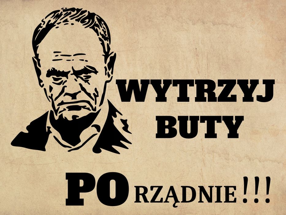 Plakat metalowy zabawny nadruk Wytrzyj Buty POrządnie!!