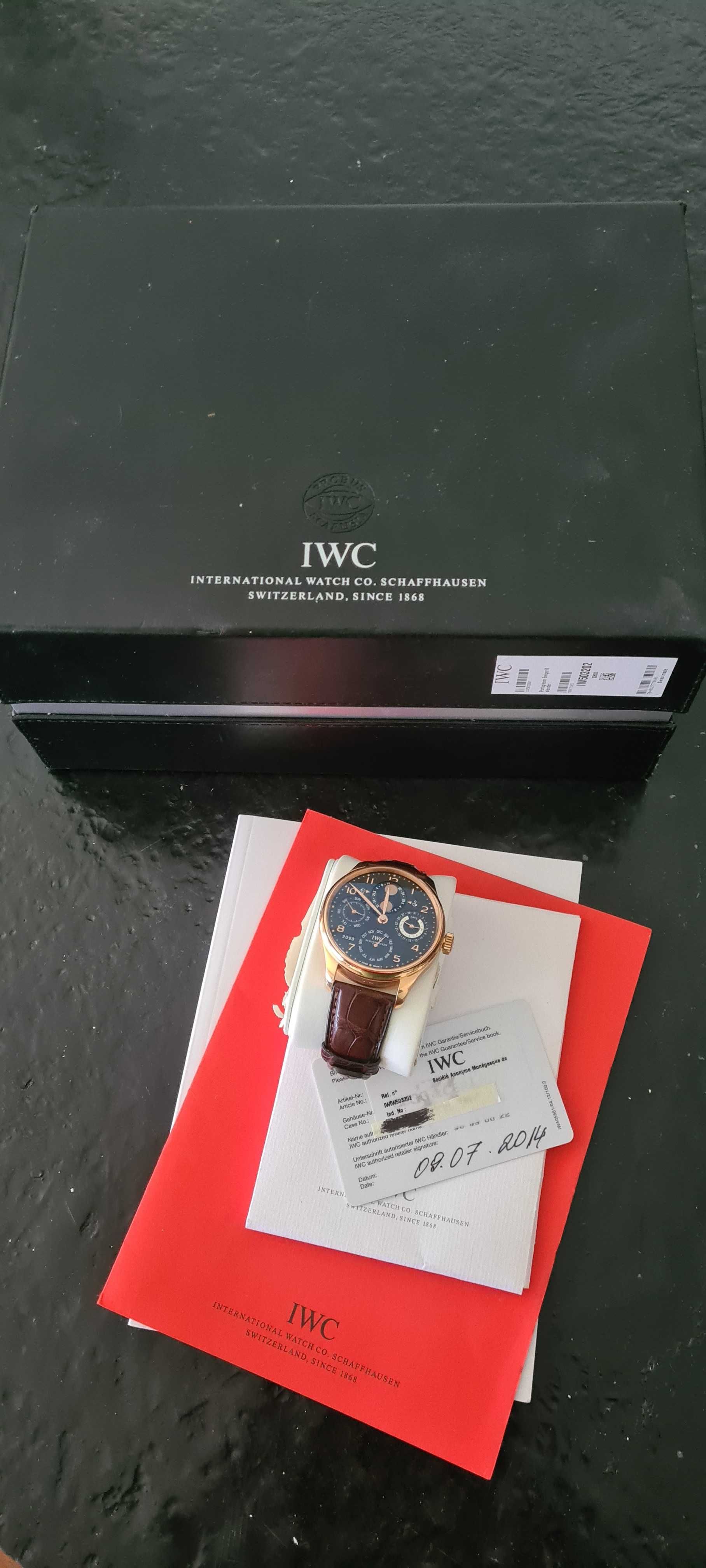 IWC Portuguesa Calendário Perpétuo Como novo ainda com Stickers