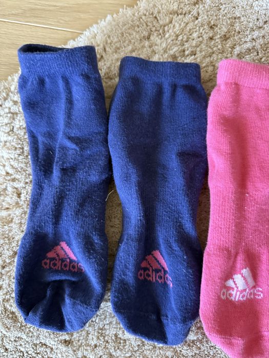 Skarpetki ADIDAS 3 pary róż białe fiolet rozmiar 36-40