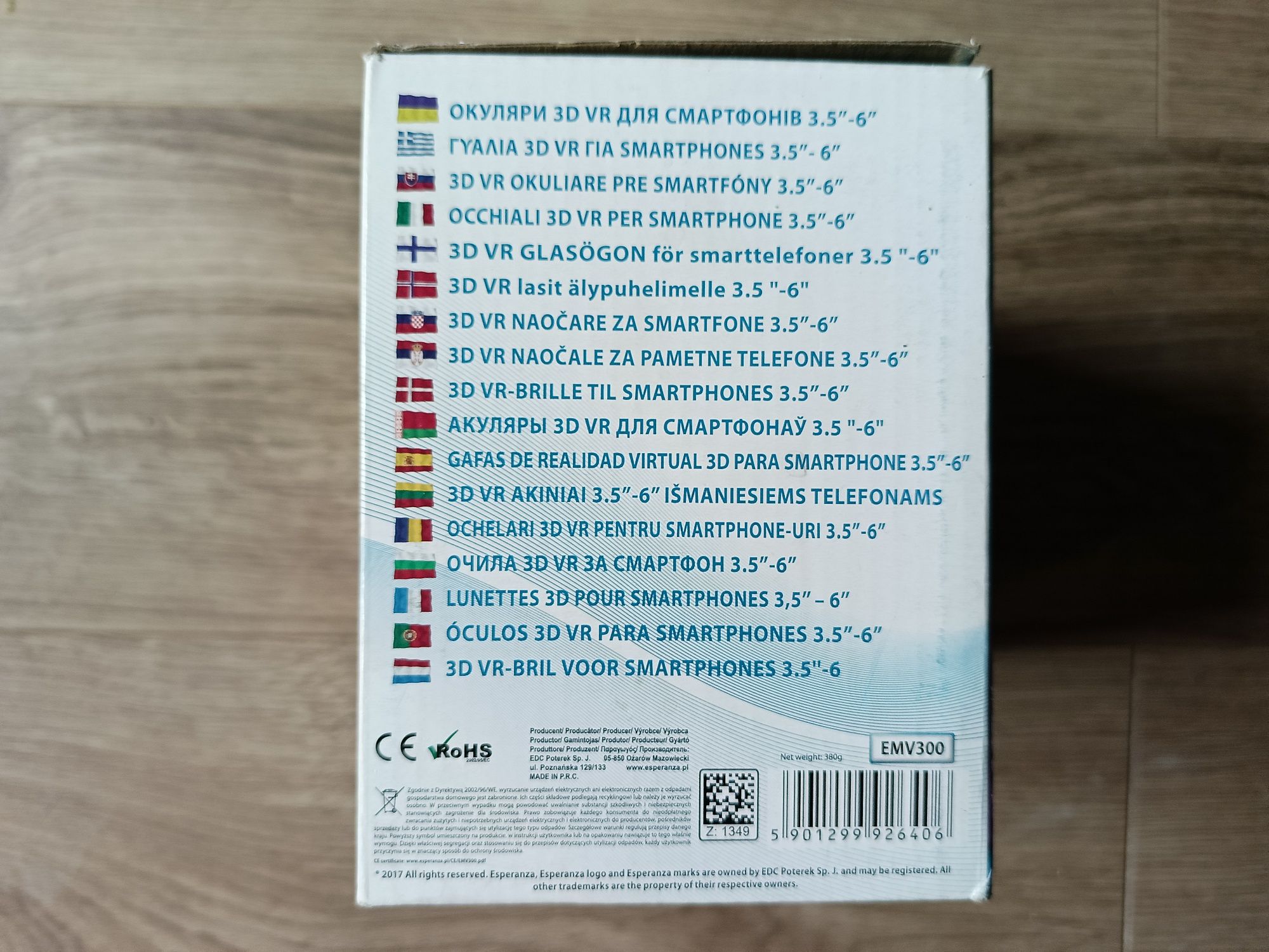 Okulary VR 3D Esperanza Dla smartfonów 3,5"-6"