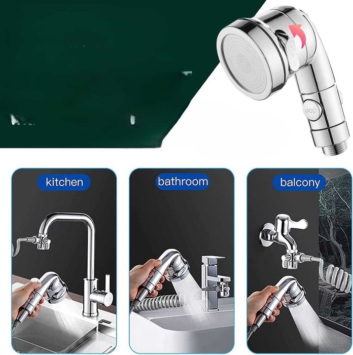 Ręczny Zestaw, Głowica Prysznicowa do Umywalki, Z Wężem Teleskopowym