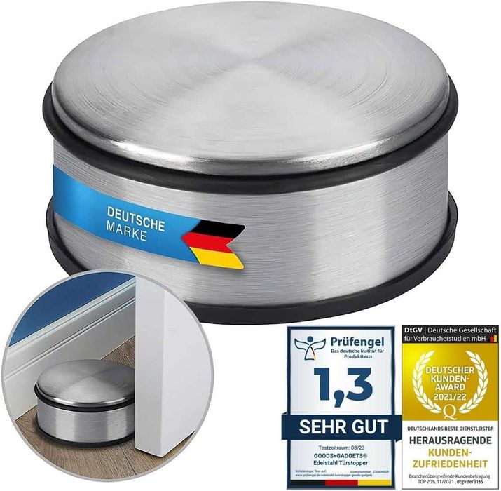 Stoper do drzwi ze stali nierdzewnej gumowy odbojnik 3 SZTUKI 1,2kg