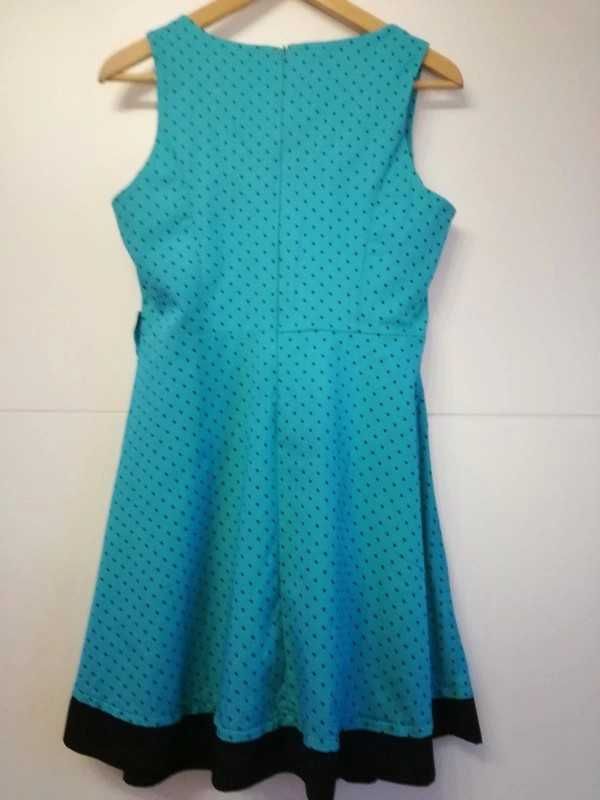 Made In Italy Sukienka M/L niebieska w kropeczki