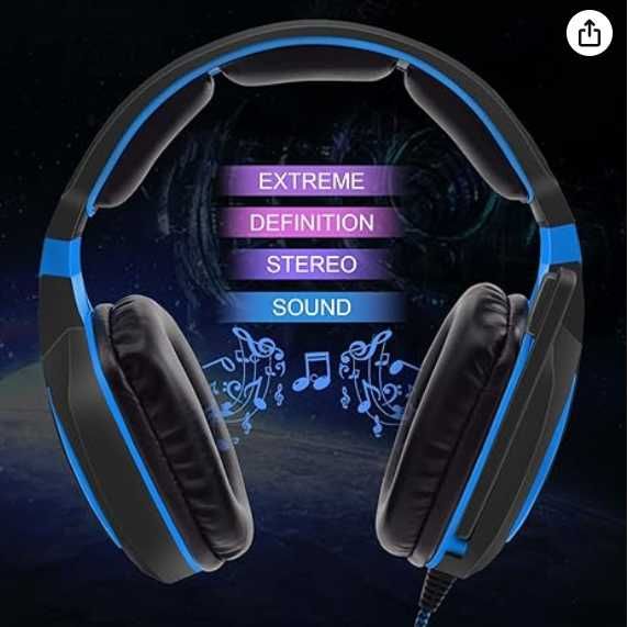 Auriculares com fios para computador, Anivia com microfone AH28.