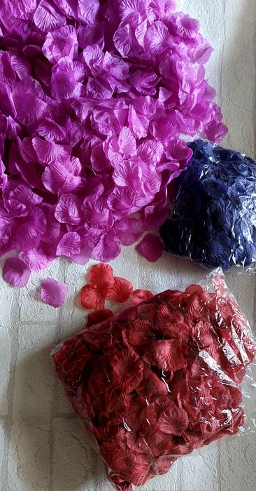 1000 шт Штучні пелюстки троянд пурпурові, бузкові, фіолетові