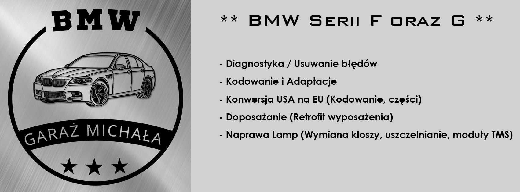 BMW * Kodowanie * Usuwanie błędów * Konwersja USA - EU * Zdalnie