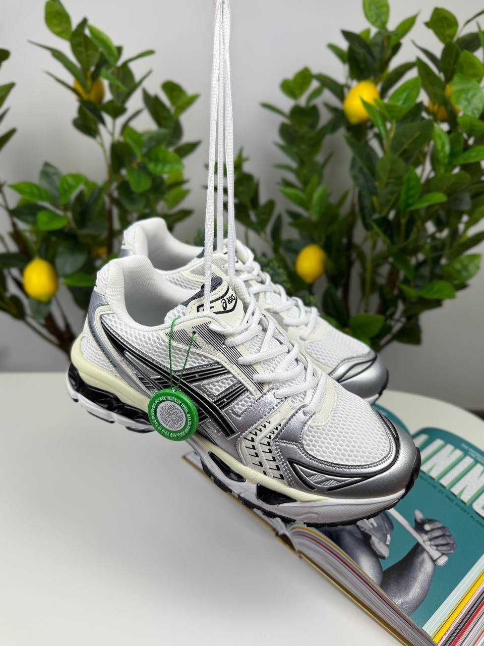 Кросівки Asics Gel-Kayano 14 White Silver Black / кроси Асікс Каяно 14