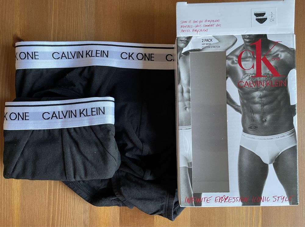 Calvin Klein Underwear HIP BRIEF 2 PACK, черные, 100% оригинал, р. S