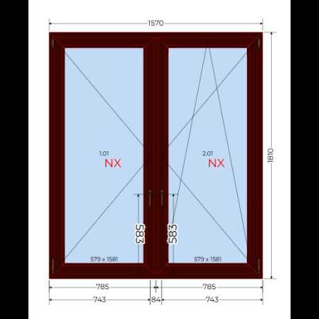 Okno PCV 157x181 / 1570x1810 - Oknooultet / TANIO