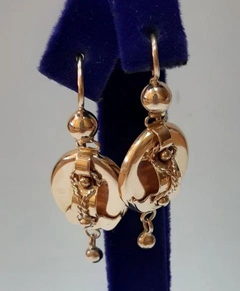 Золотые серьги 585 проба,янтарь 583, агат,аметист