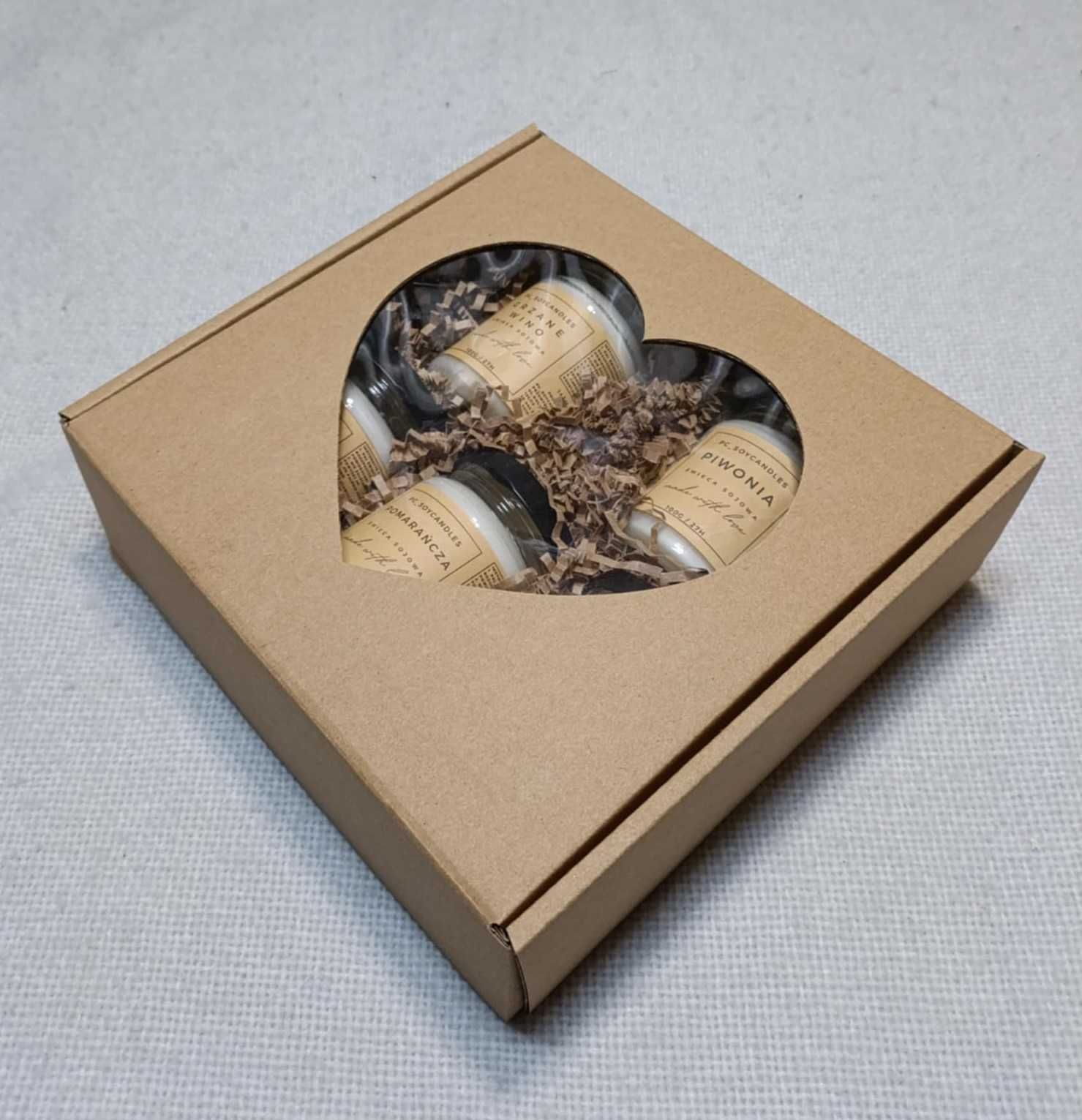 Zestaw Prezentowy Świece Sojowe Zapachowe 5x143ml Serce