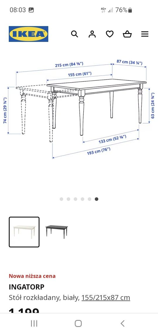 Stol ikea ingatrop