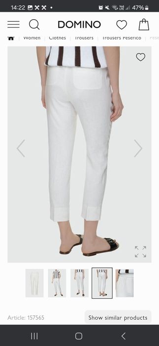 Брюки лляні, білі, peserico, розмір 42IT