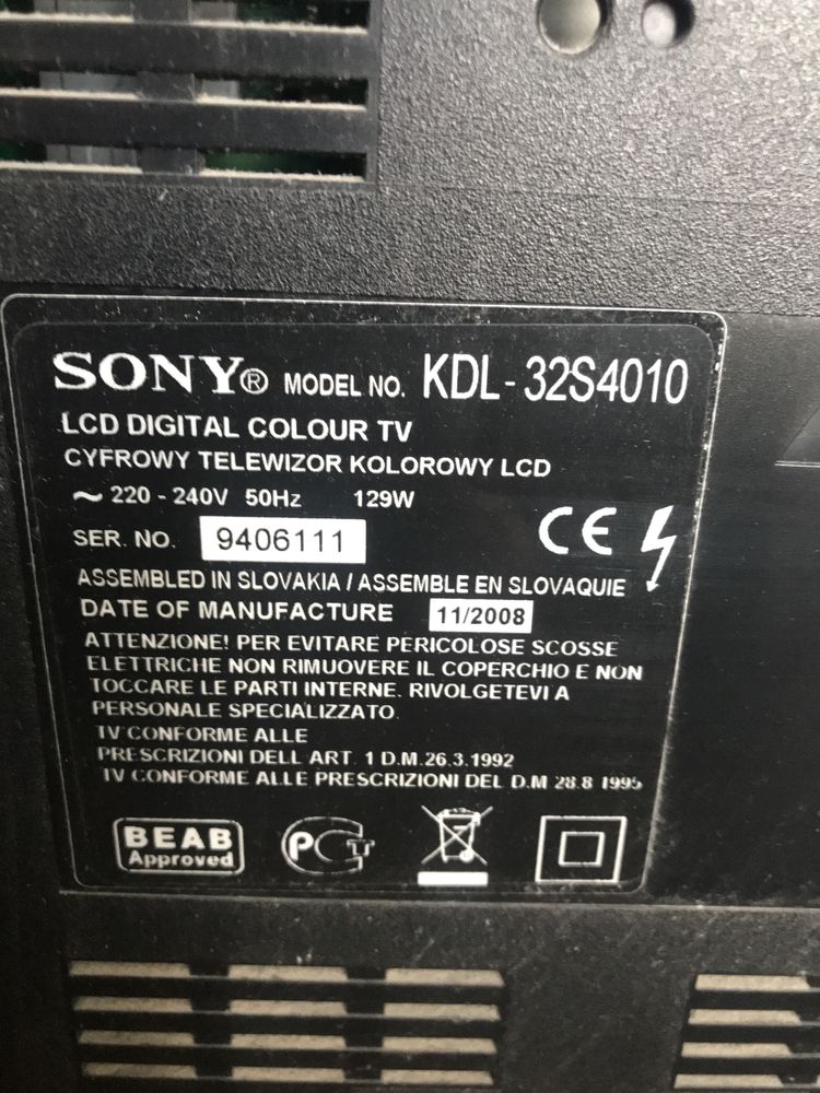 Telewizor Sony Bravia KDL-32S4210