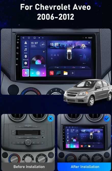 Штатна 2 DIN автомагнитола магнітола Android Chevrolet Aveo 2006-2012