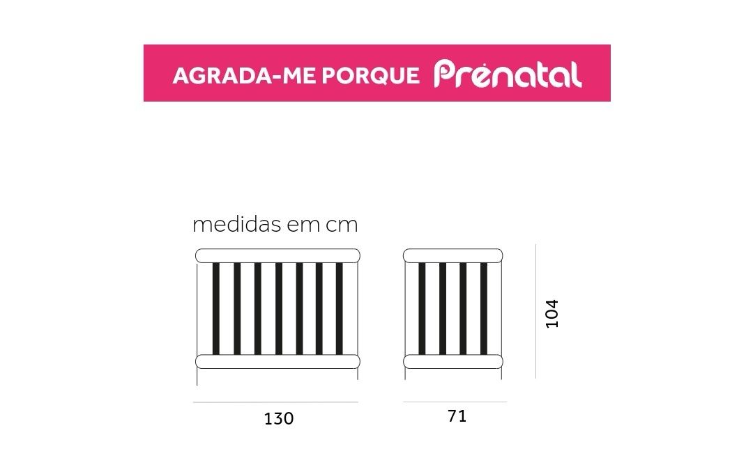 [NOVO] Pré-Natal Berço Madeira Alice com arrumação