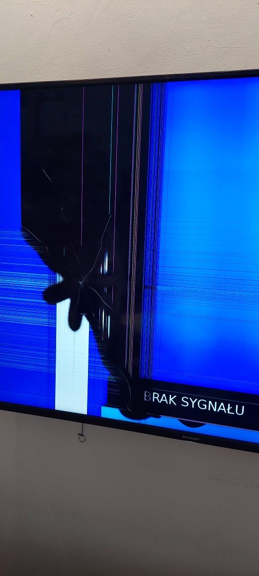 Telewizor TV SHARP Aquos uszkodzona matryca 65' cali