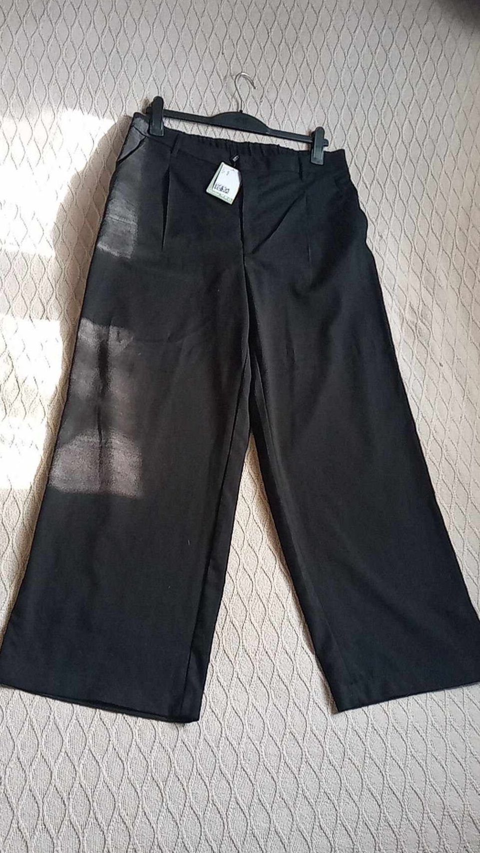 H&M r.48 NOWE czarne eleganckie spodnie szerokie nogawki