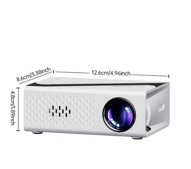 Mini projektor LED TFT LCD 1080p HDMI USB AV 24-60 cali
