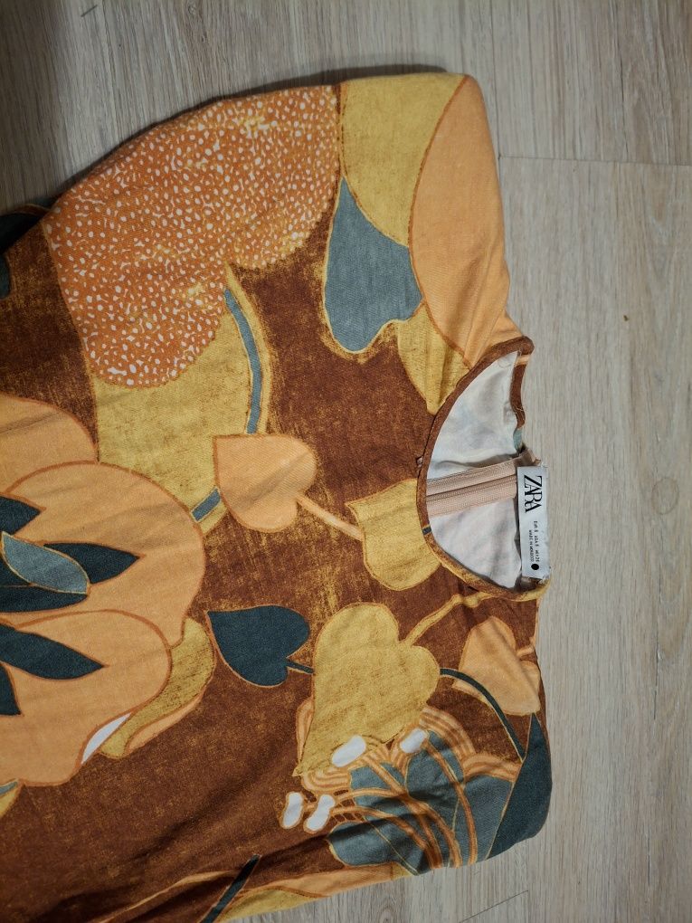 Sukienka długa maxi Zara S 36 tuba z poduszkami