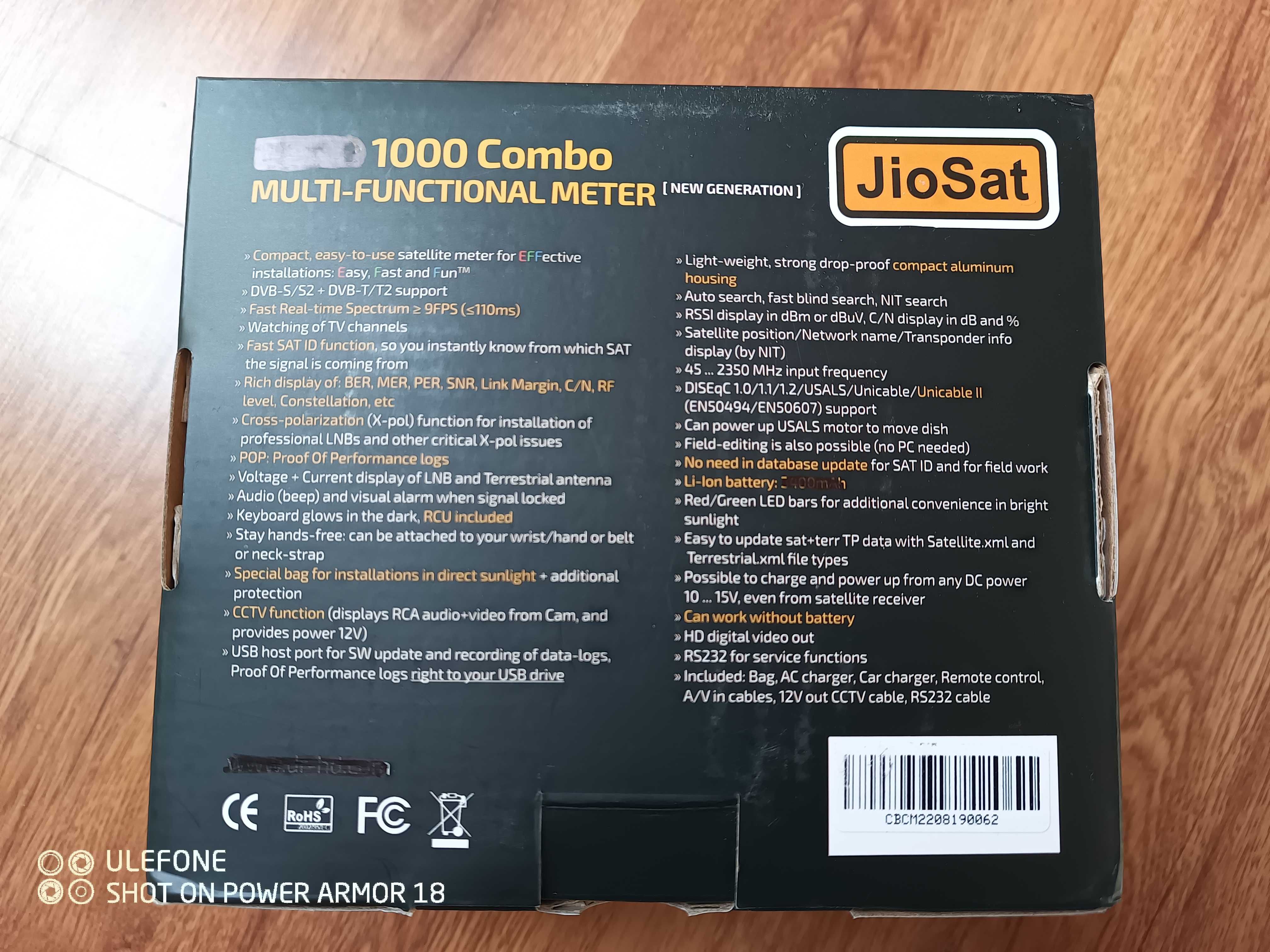 Miernik JioSAt 1000 Combo DVB-S/S2/T/T2