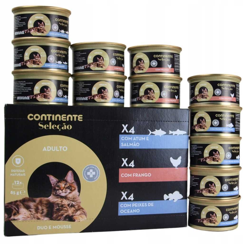48 X Karma Mokra Dla Kotów Continente Selecao Musy Mix Smaków 85G