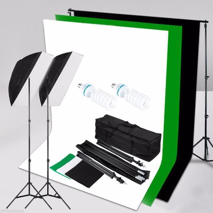 kit estudio PRO NOVO completo 3 fundos + 2 softBox 1250W Entrega Imedi