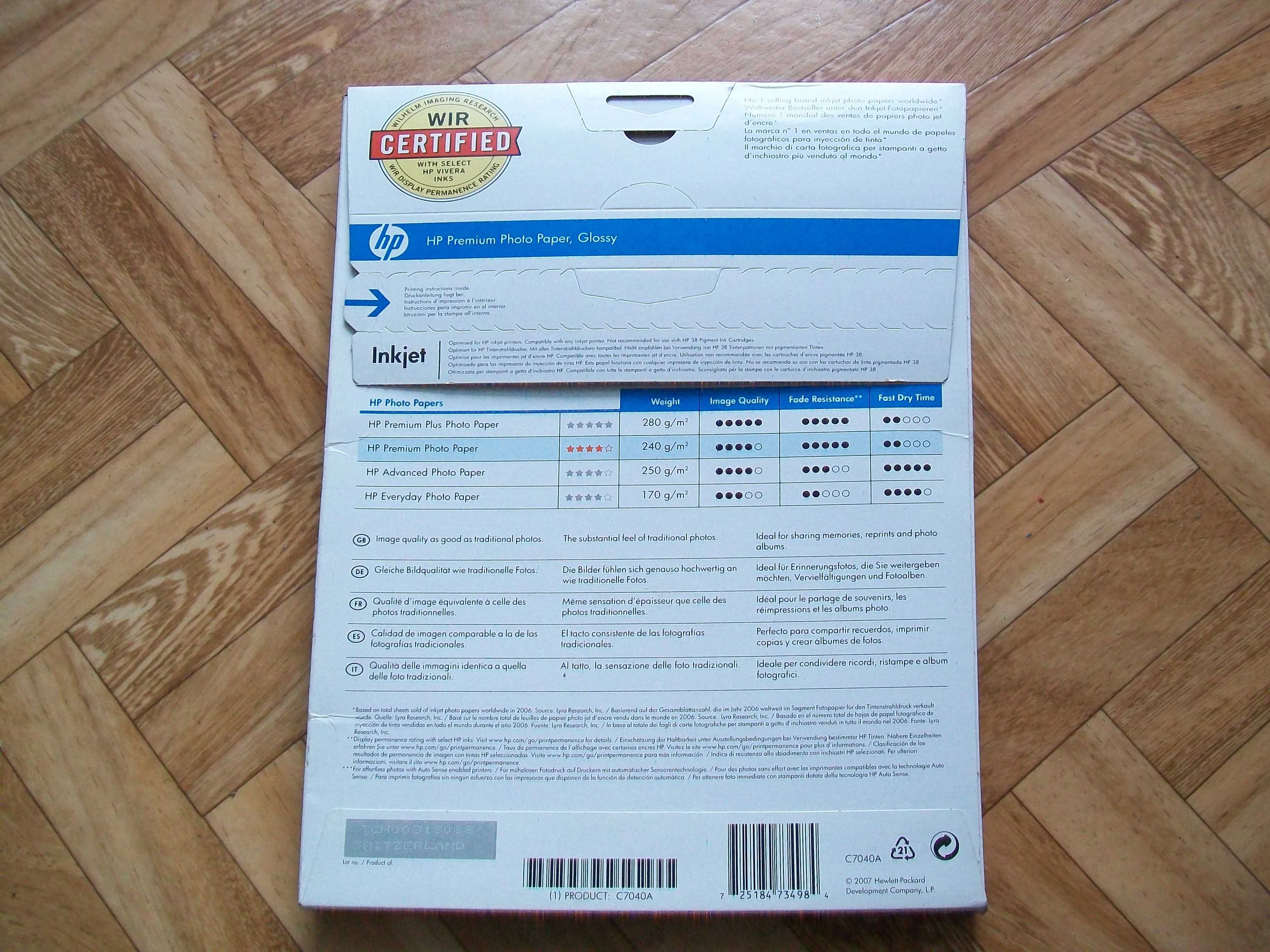 Papier HP Premium Photo Paper A4, 42 kartki