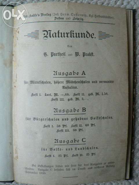 1895 DESSAU - LEIPZIG . ERDKUNDE - GEOGRAFIA szkoły dziewczęce .