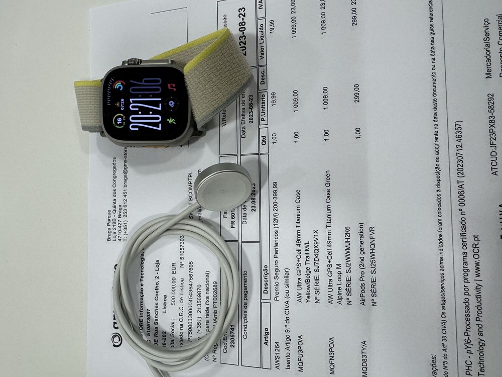 Apple watch Ultra GPS+ CELL 49mm Titanium yelow/beige Trail