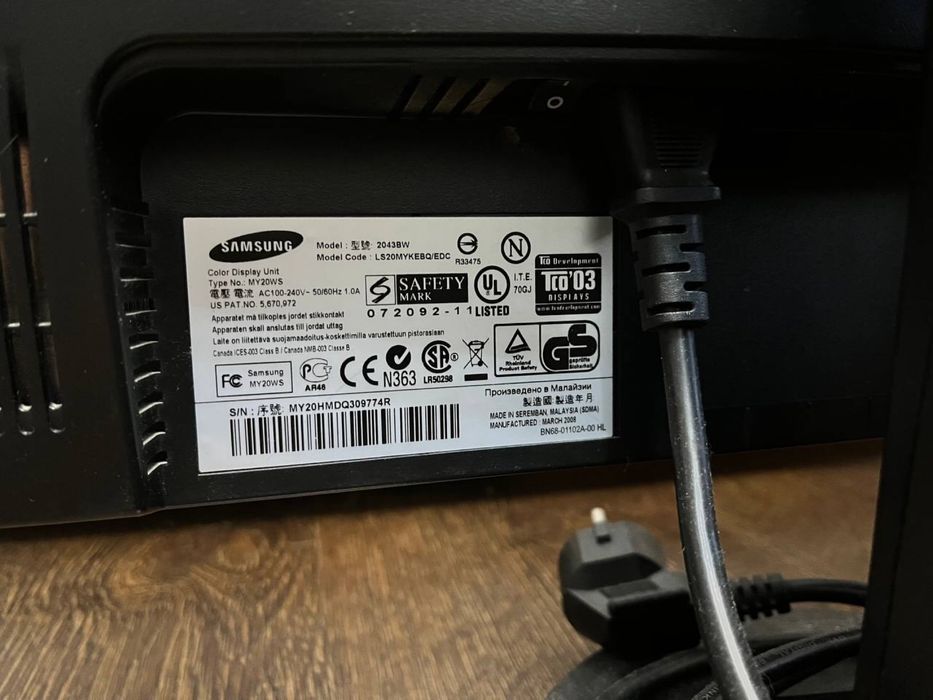 Монітор Samsung SyncMaster 2043BW