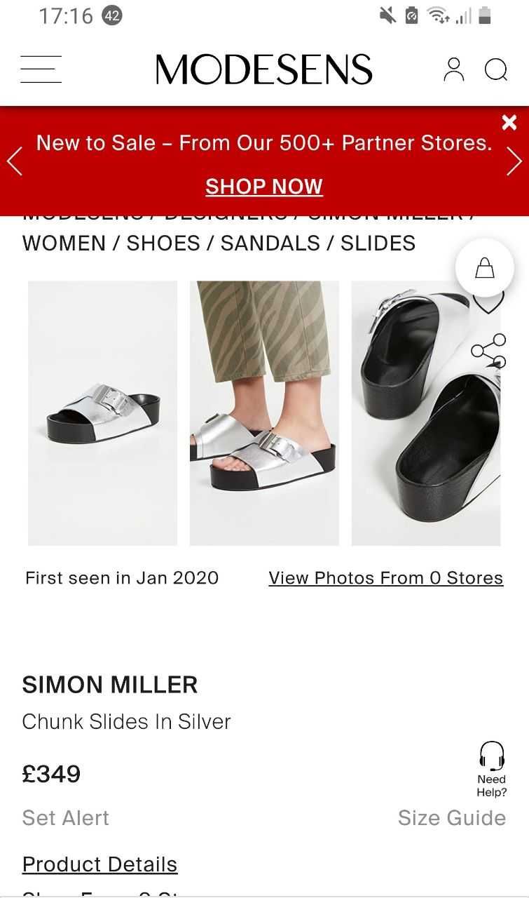 Нові шльопки Simon Miller chunk slides