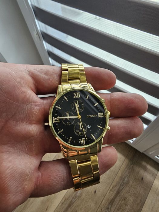 Zegarek Geneva męski złoty