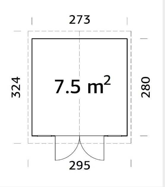 Domek ogrodowy DAN 7,5 m2