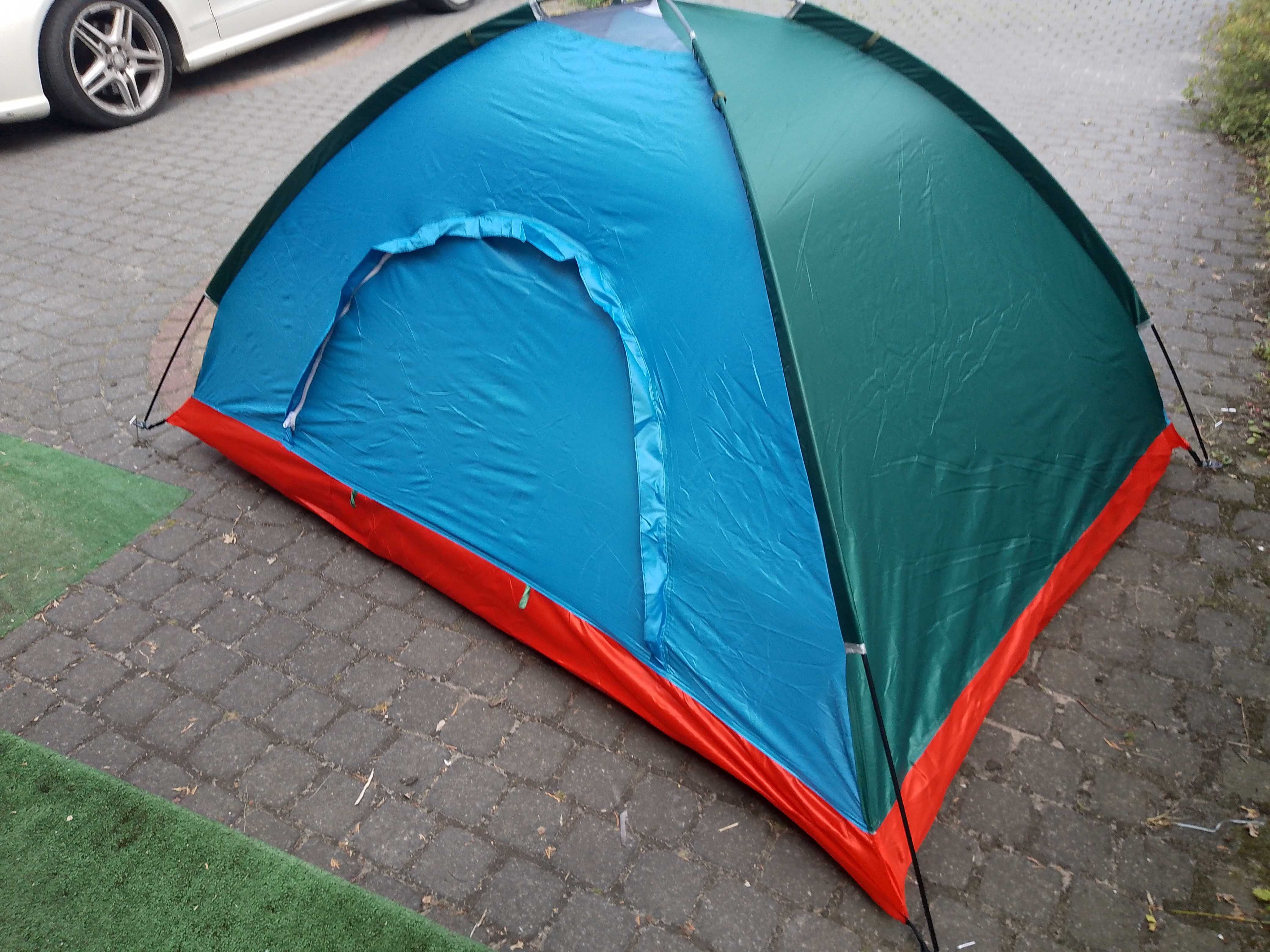 Namiot 3 osobowy 1,5 m na 2 metry nowy wodoodporny komplent z moskitie