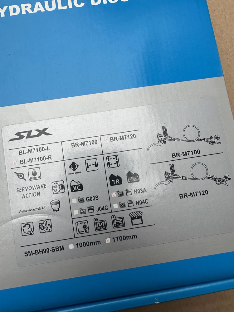 Nowy hamulec Shimano SLX BL-M7100+ BR-M7120 tył 170cm czterotłoczkowy