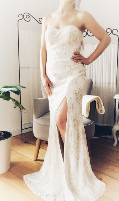 sukienka suknia długa Laona S ślub wesele nowa