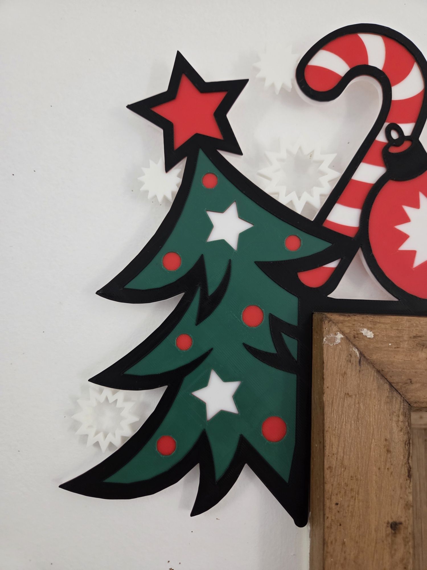 Canto de porta de natal árvores e presentes