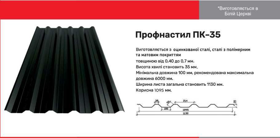 Металопрофіль для криші за найнижчою ціною від заводу без посередників