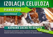 Wdmuchiwanie celulozy | Ocieplenie pianą PUR | Naprawa dachu po kunie