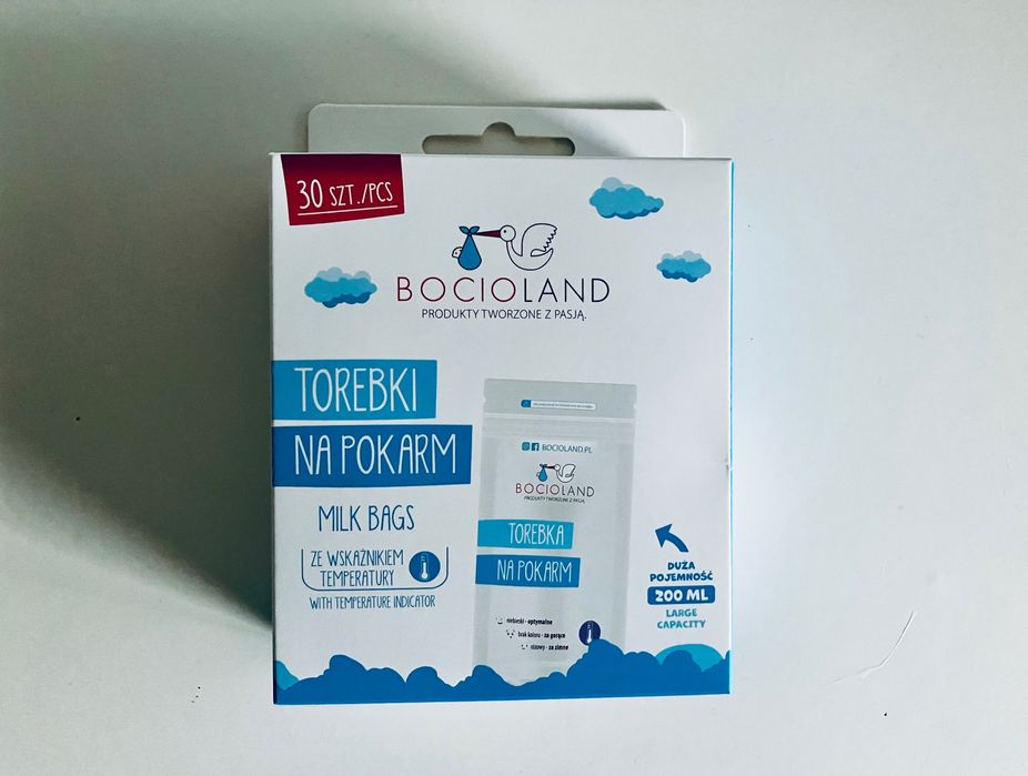 Nowe torebki woreczki na pokarm Bocioland 30 szt