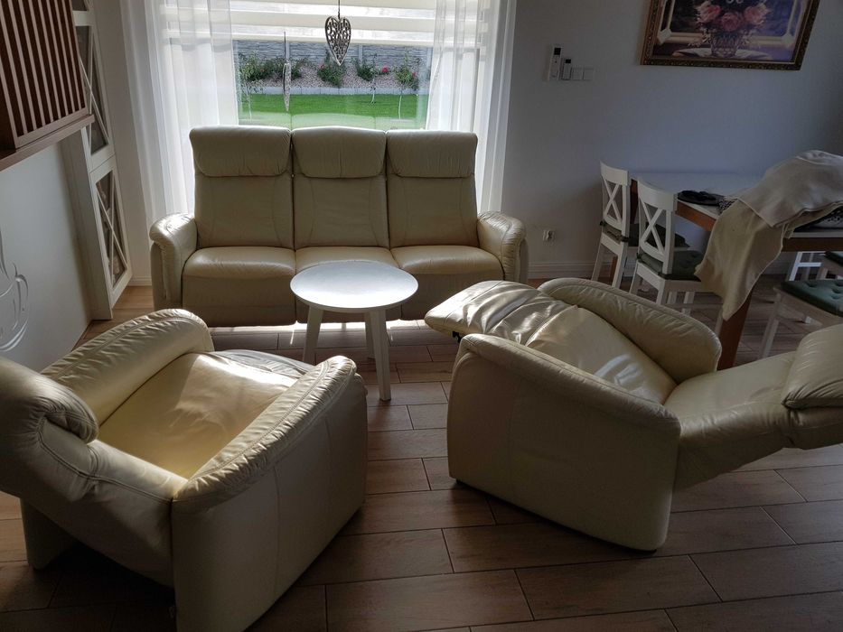 Komplet wypoczynkowy Skóra