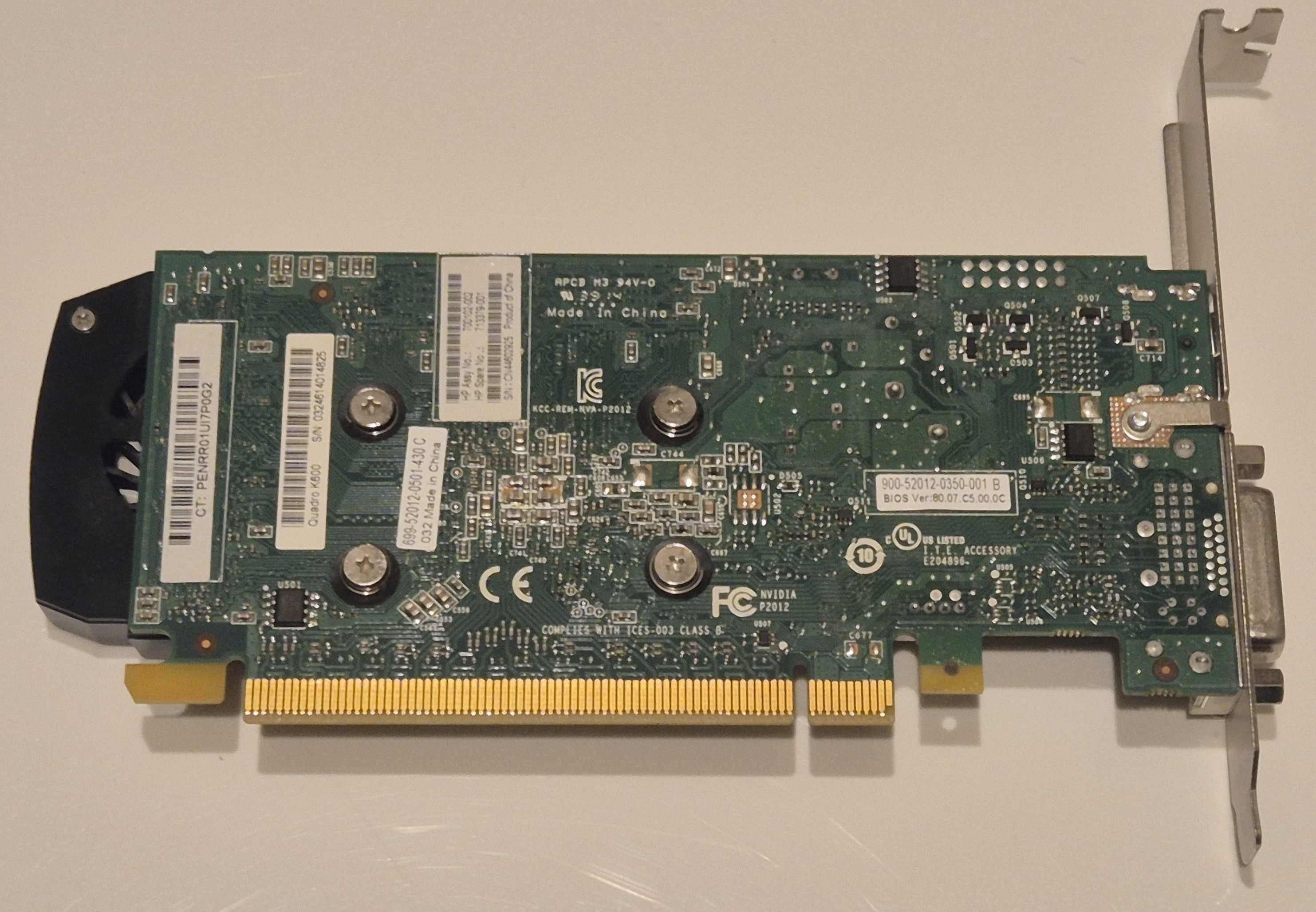 Karta graficzna Nvidia Quadro K600 1GB DP DVI DDR3 Tychy