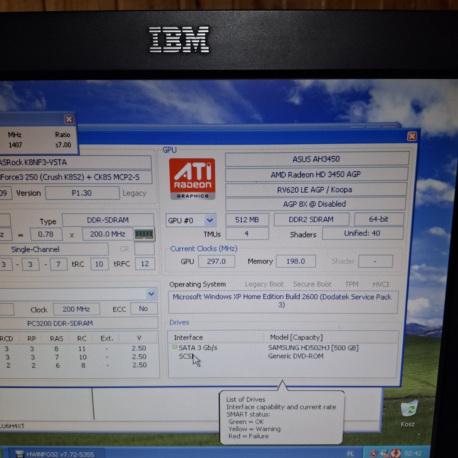 ASUS AH3450 Radeon HD3450, 512MB DDR2 AGP