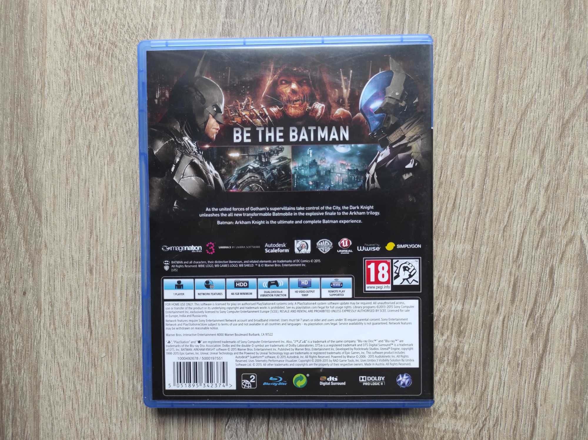 Batman: Arkham Knight PL - PS4 - Stan Płyty BDB
