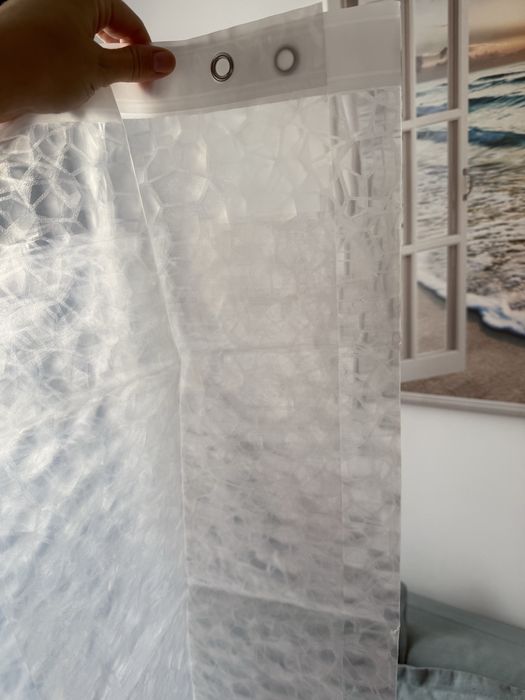 Nowa zasłona prysznicowa 150× 180 cm – przezroczysta
