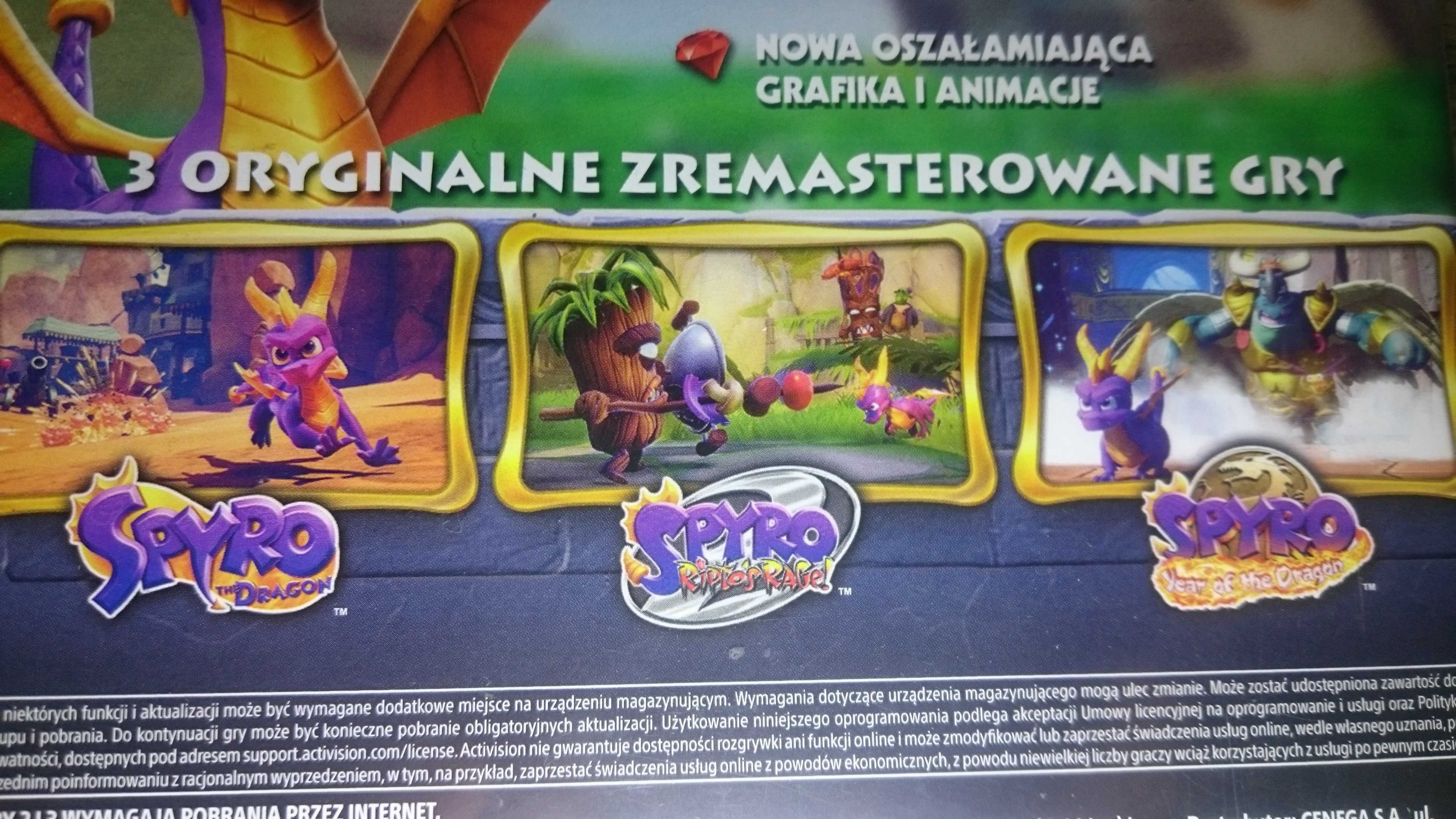 Spyro trilogy trylogia TRZY GRY ps4 playstation 4 minecraft lego gta