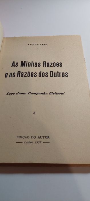 As Minhas Razões e as Razões dos Outros - Cunha Leal